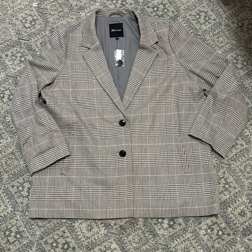 🆕 Madewell Plaid Dorset Blazer - Picture 2 of 7